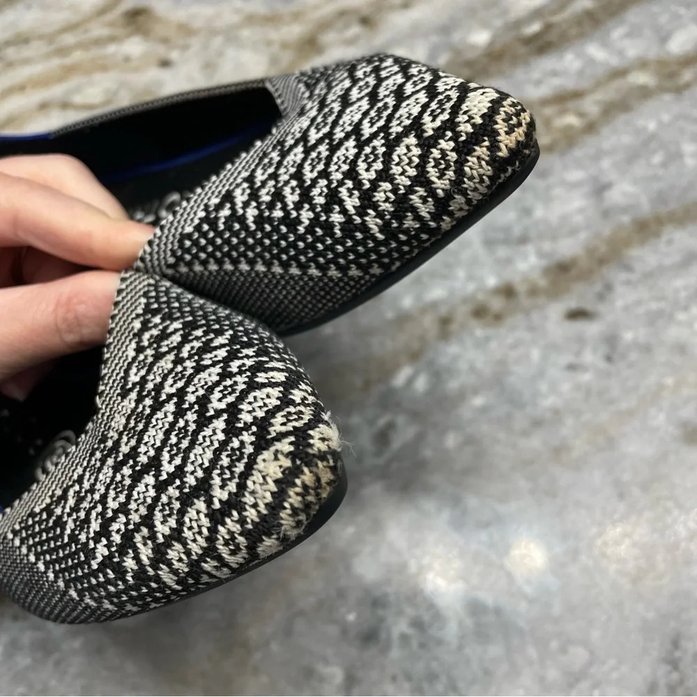 Rothy's Black and White *Retired* Python Point Size 7.5 - Picture 8 of 13